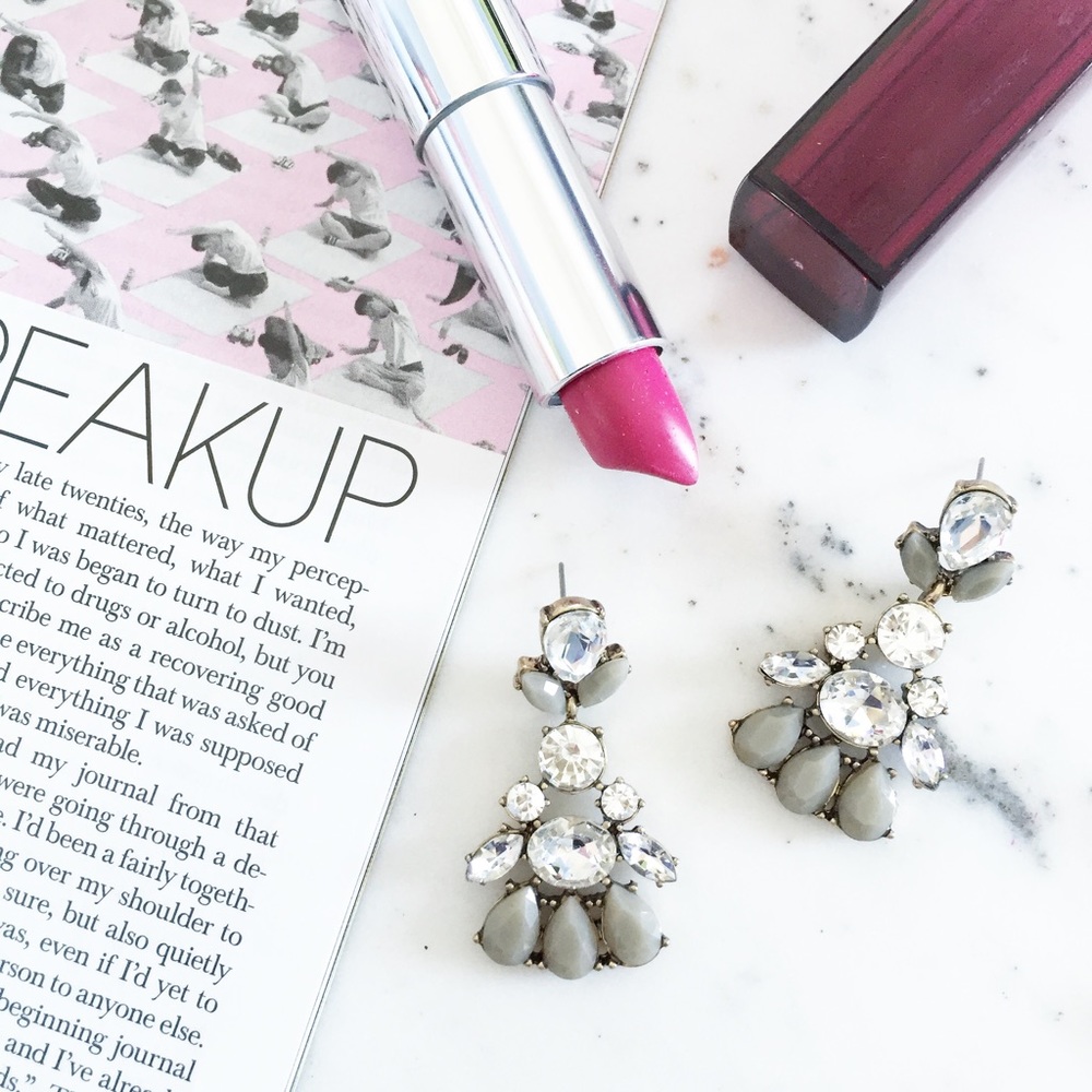"Fallon" Earrings || Clear Crystal Statement
